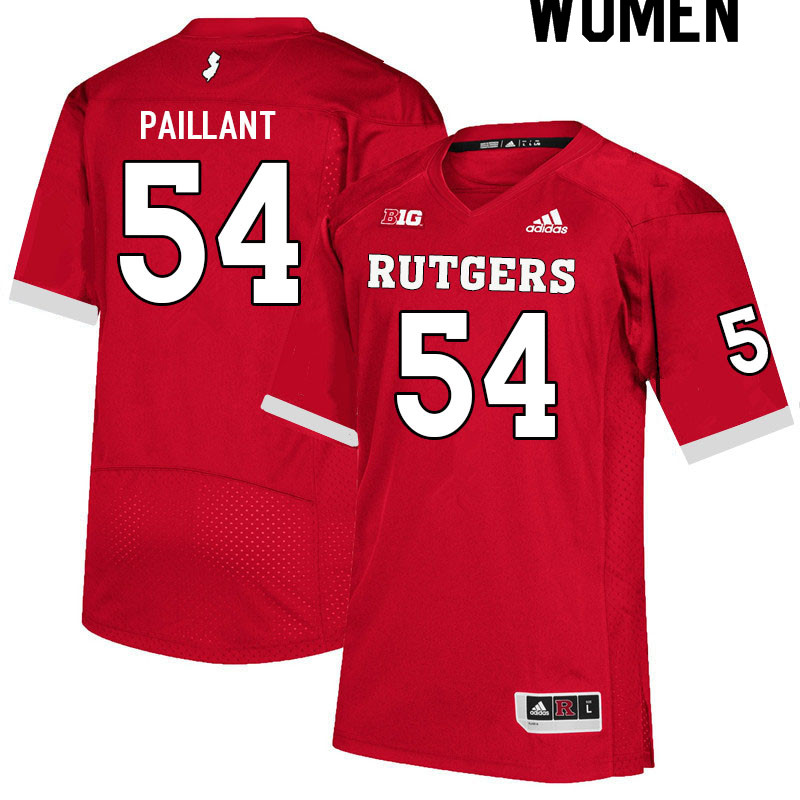 Women #54 Cedrice Paillant Rutgers Scarlet Knights College Football Jerseys Sale-Scarlet